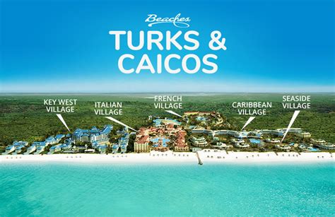 turks and caicos beaches map